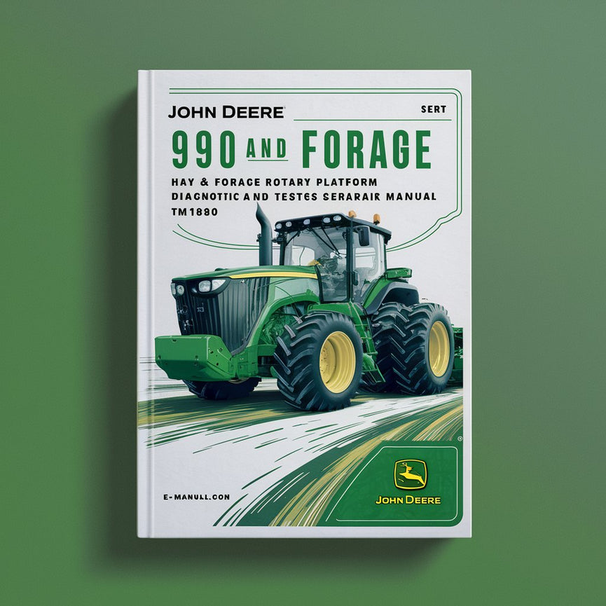 Manuel d'entretien et de diagnostic de la plate-forme rotative pour le foin et le fourrage John Deere 990 (tm1830) Télécharger le PDF