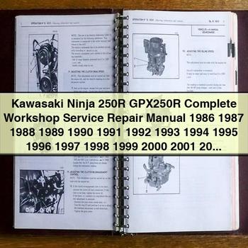 Kawasaki Ninja 250R GPX250R Complete Workshop Service Repair Manual 1986 1987 1988 1989 1990 1991 1992 1993 1994 1995 1996 1997 1998 1999 2000 2001 2002 2003 2004 2005 2006 2007