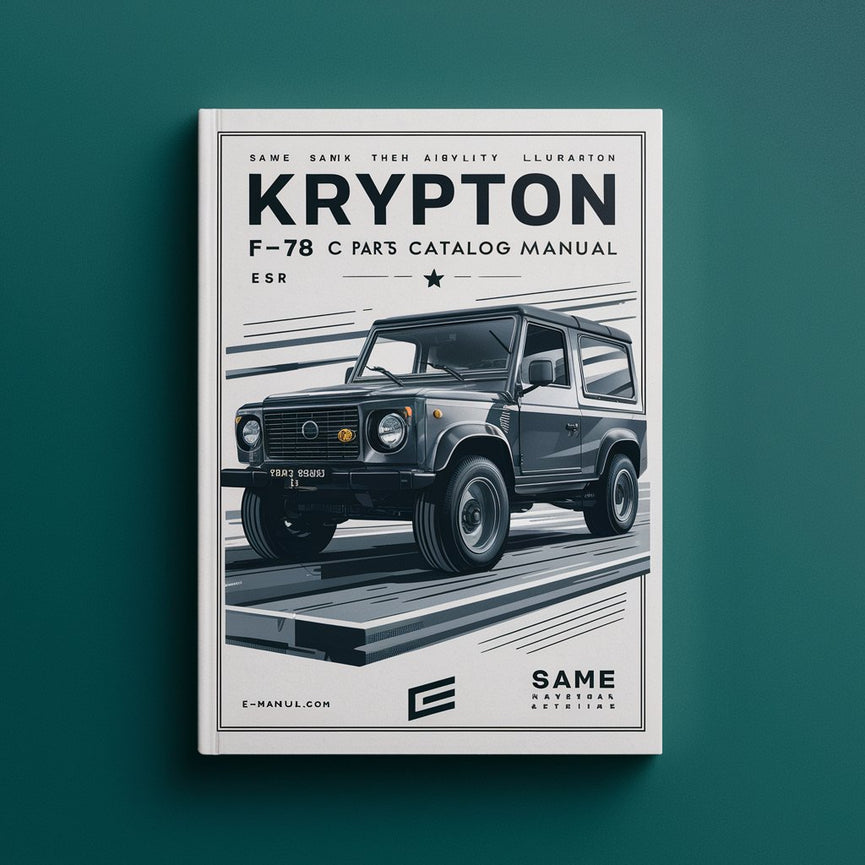 Same Krypton F 78 C Parts Catalog Manual