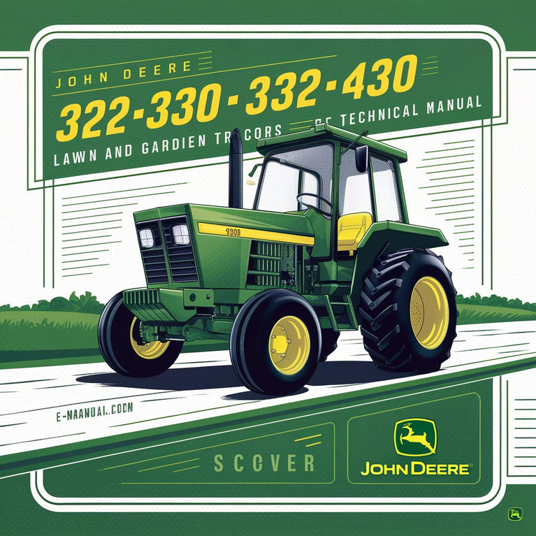 John Deere 322 330 332 430 Lawn and Garden Tractors Technical Manual