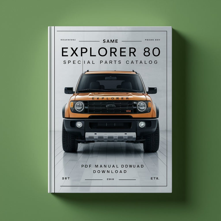 Same Explorer 80 Special Parts Catalog Manual