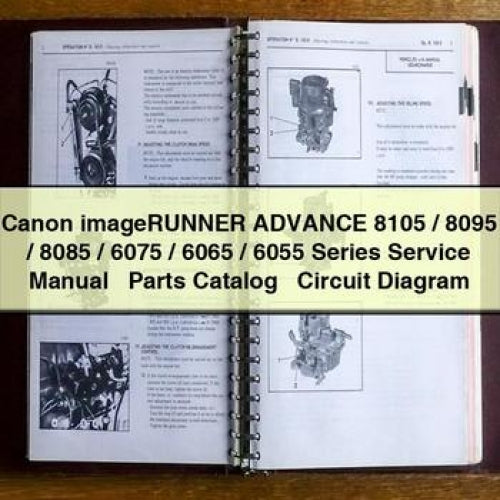 Canon imageRUNNER ADVANCE 8105 / 8095 / 8085 / 6075 / 6065 / 6055 Series Service Manual + Parts Catalog + Circuit Diagram PDF Download