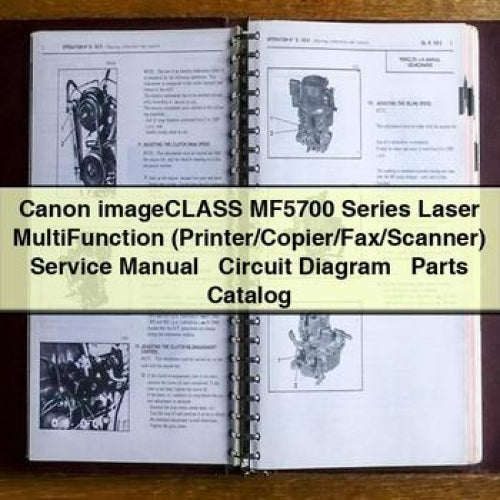 Canon imageClass MF5700 Series Laser MultiFunction (Printer/Copier/Fax/Scanner) Service Manual + Circuit Diagram + Parts Catalog PDF Download