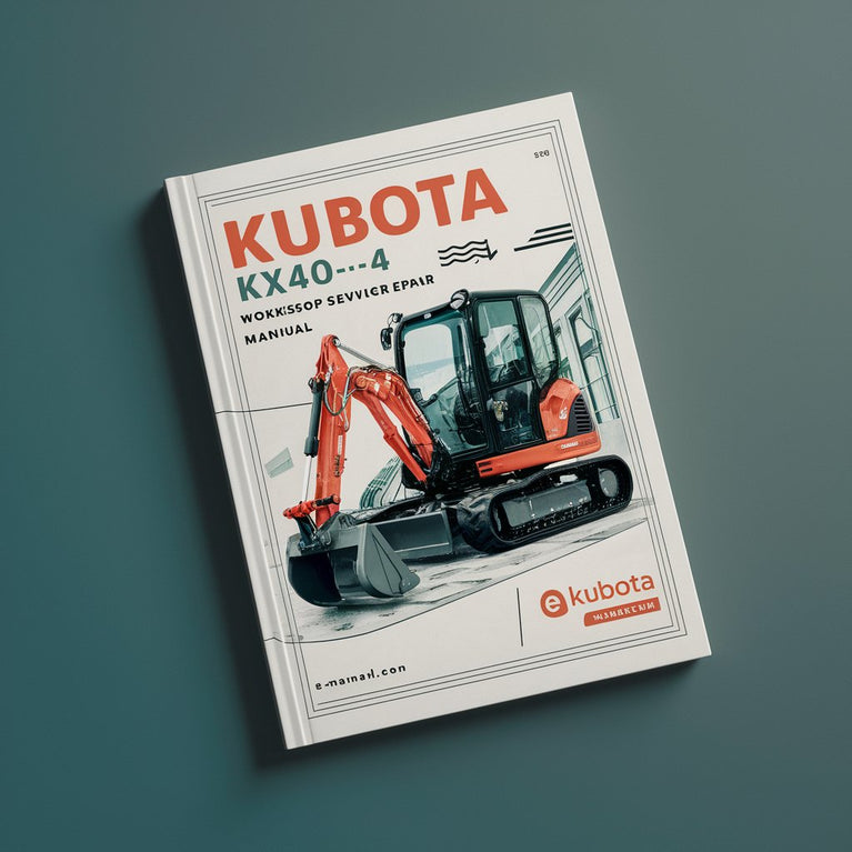 Manual de reparación del servicio de taller de excavadora KUBOTA KX040-4 Descargar PDF