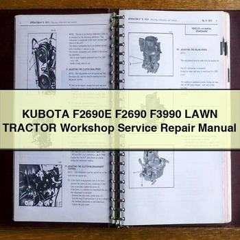 KUBOTA F2690E F2690 F3990 Manual de reparación de servicio de taller de tractor de césped Descargar PDF