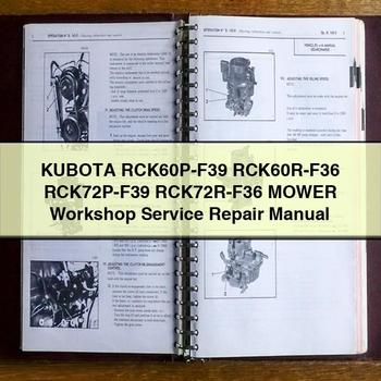 KUBOTA RCK60P-F39 RCK60R-F36 RCK72P-F39 RCK72R-F36 Tondeuse Atelier Service Manuel de Réparation PDF Télécharger