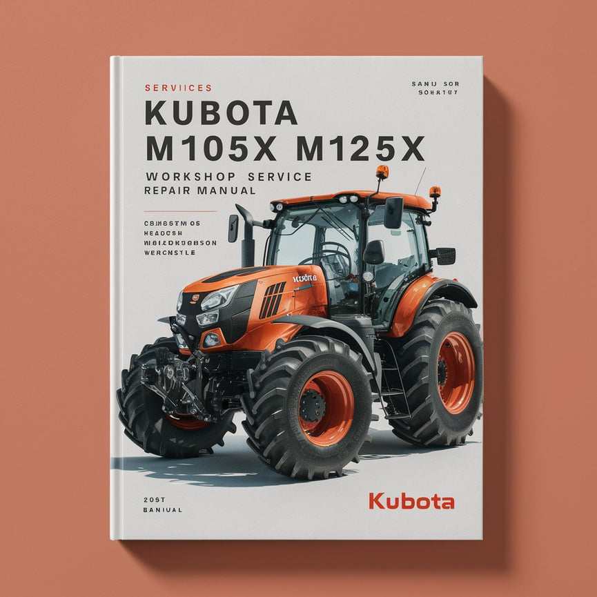 KUBOTA M95X M105X M125X Traktor Verkstad Service Reparationshandbok