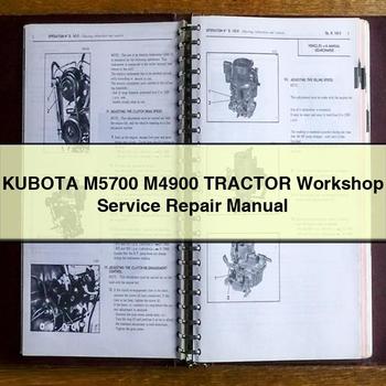 Kubota M5700 M4900 Tractor Service Repair Workshop Manual