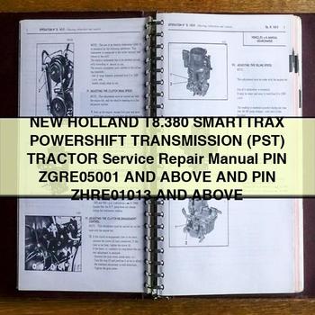 New Holland T8.380 Smarttrax Powershift Transmission Tractor (pin Zgre05001 Above, Zhre01013 Above) Service Repair Workshop Manual