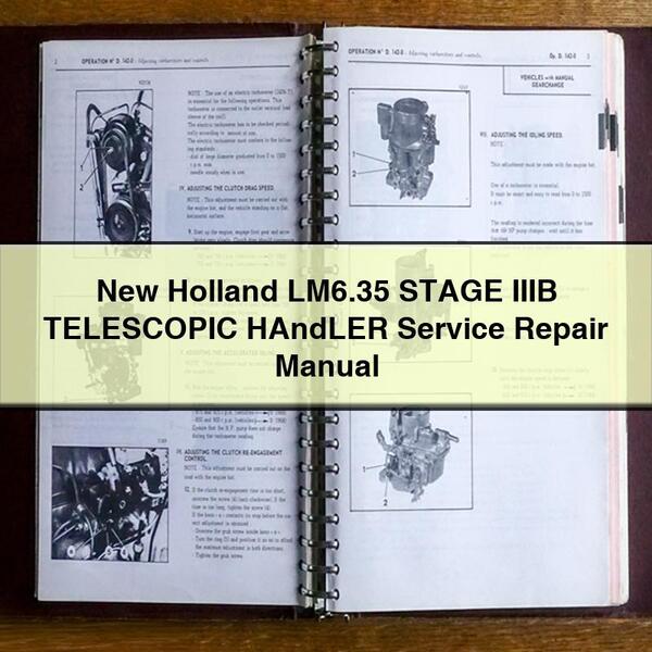 Manual de reparación del servicio del MANIPULADOR TELESCÓPICO New Holland LM6.35 STAGE IIIB Descargar PDF