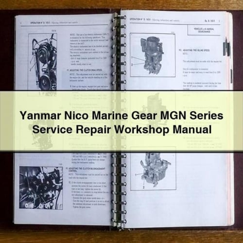 Yanmar Nico Marine Gear MGN Series Service Repair Workshop Manual Download PDF