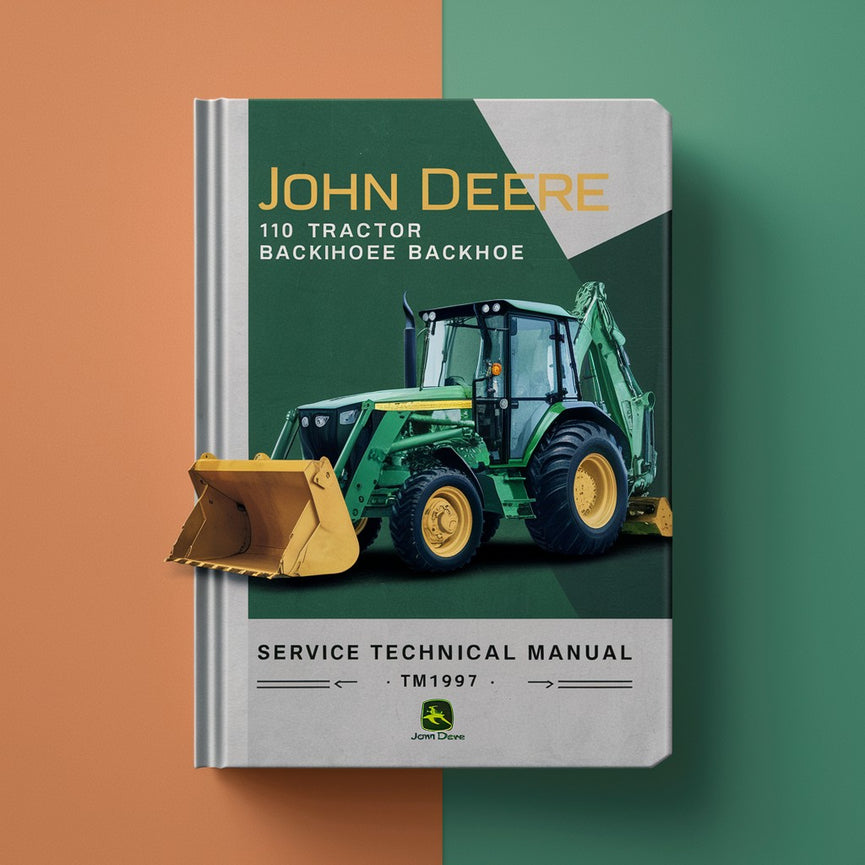 John Deere 110 Traktorlastare Grävmaskin Service Tekniskt Handbok(TM1987)