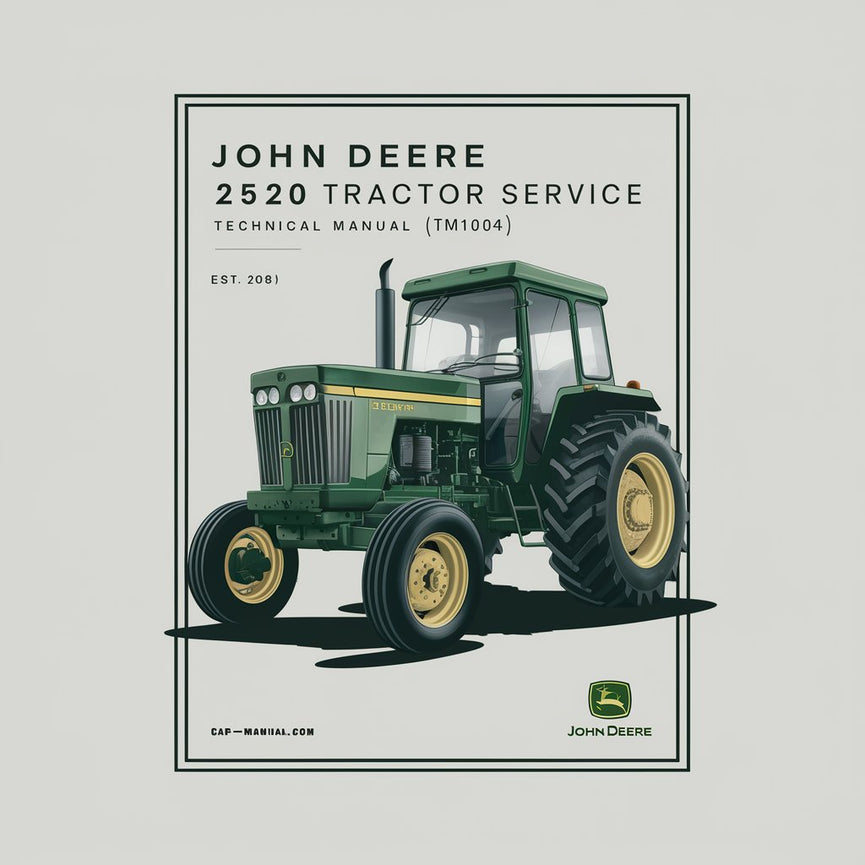 Manuel technique d'entretien du tracteur John Deere 2520 (TM1004) Télécharger le PDF