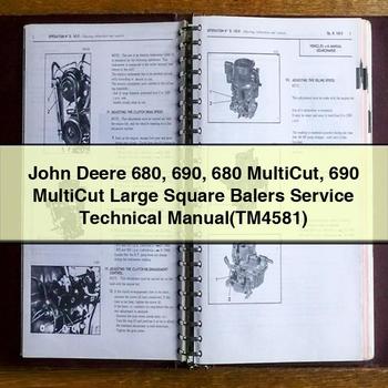 John Deere 680 690 680 MultiCut 690 MultiCut Large Square Balers Service Technical Manual(TM4581)