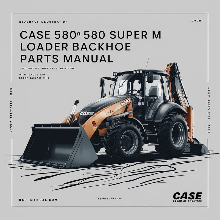 CASE 580M 580 Super M Loader Backhoe Tractor Parts Manual