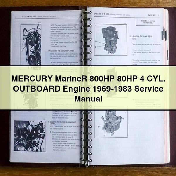 MERCURY Mariner 800HP 80HP 4 CYL. OUTBOARD Engine 1969-1983 Service Repair Manual