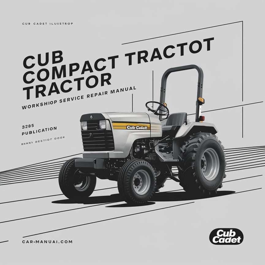 Cub Cadet Compact Tractor 7265 Manual de reparación de servicio de taller