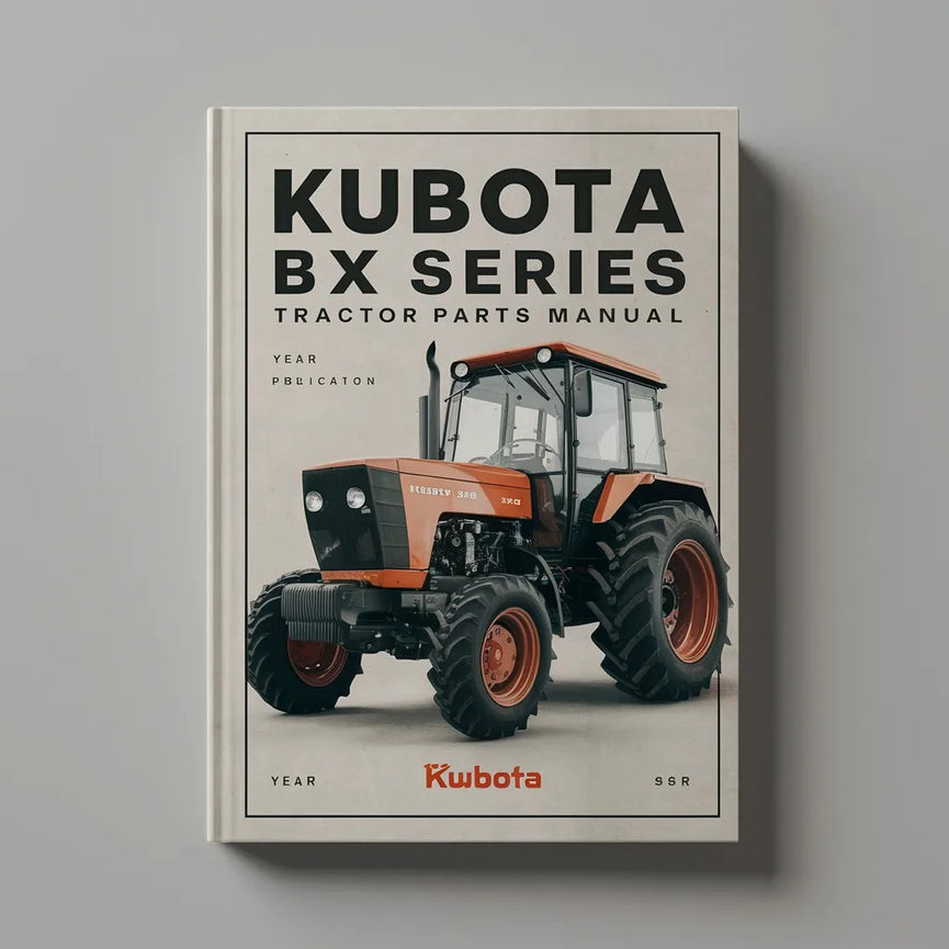 Manual de piezas del tractor KUBOTA serie BX