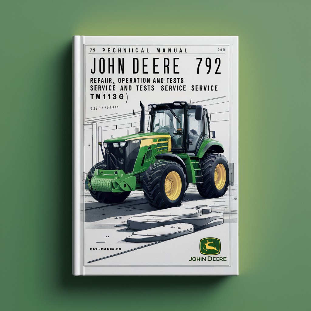 John Deere 790 792 Excavator Repair Operation and Tests Service Technical Manual(TM1320)