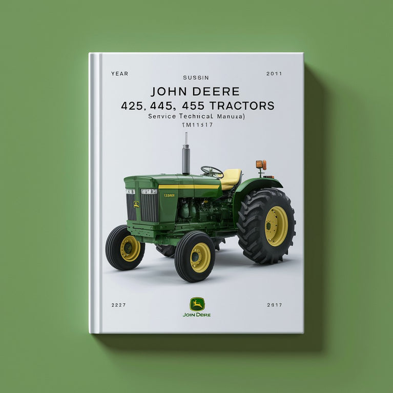 John Deere 425 445 455 Lawn & Garden Tractors Service Technical Manual(TM1517)