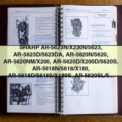 SHARP AR-5623N/X230N/5623 AR-5623D/5623DA AR-5620N/5620 AR-5620NM/X200 AR-5620D/X200D/5620S AR-5618N/5618/X180 AR-5618D/5618S/X180S AR-5620SL/5620SLX AR-181G AR-VR7 Digital MULTIFunctionA