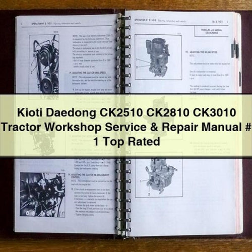 Kioti Daedong CK2510 CK2810 CK3010 Manual de reparación y servicio de taller de tractores n.° 1 Descargar PDF mejor valorado