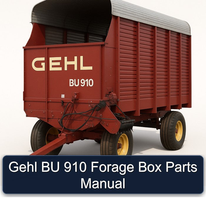 Gehl BU 910 Forage Box Parts Catalog