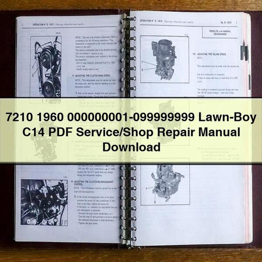 000000001-099999999 LAWN-BOY C14 /shop Service Repair Workshop Manual