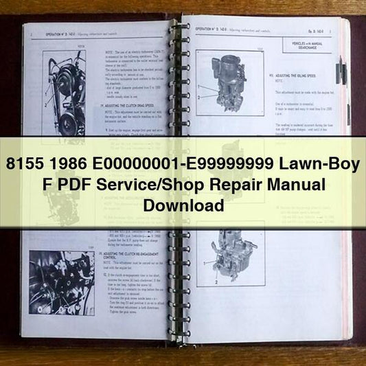 E00000001-e99999999 LAWN-BOY F /shop Service Repair Workshop Manual