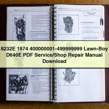 400000001-499999999 LAWN-BOY D640E /shop Service Repair Workshop Manual PDF