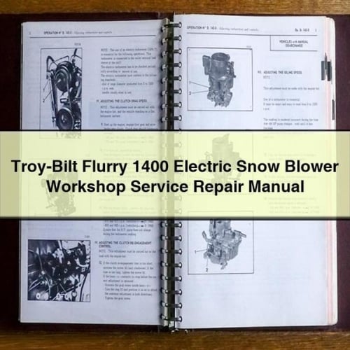 Troy-Bilt Flurry 1400 Electric Snow Blower Service Manual