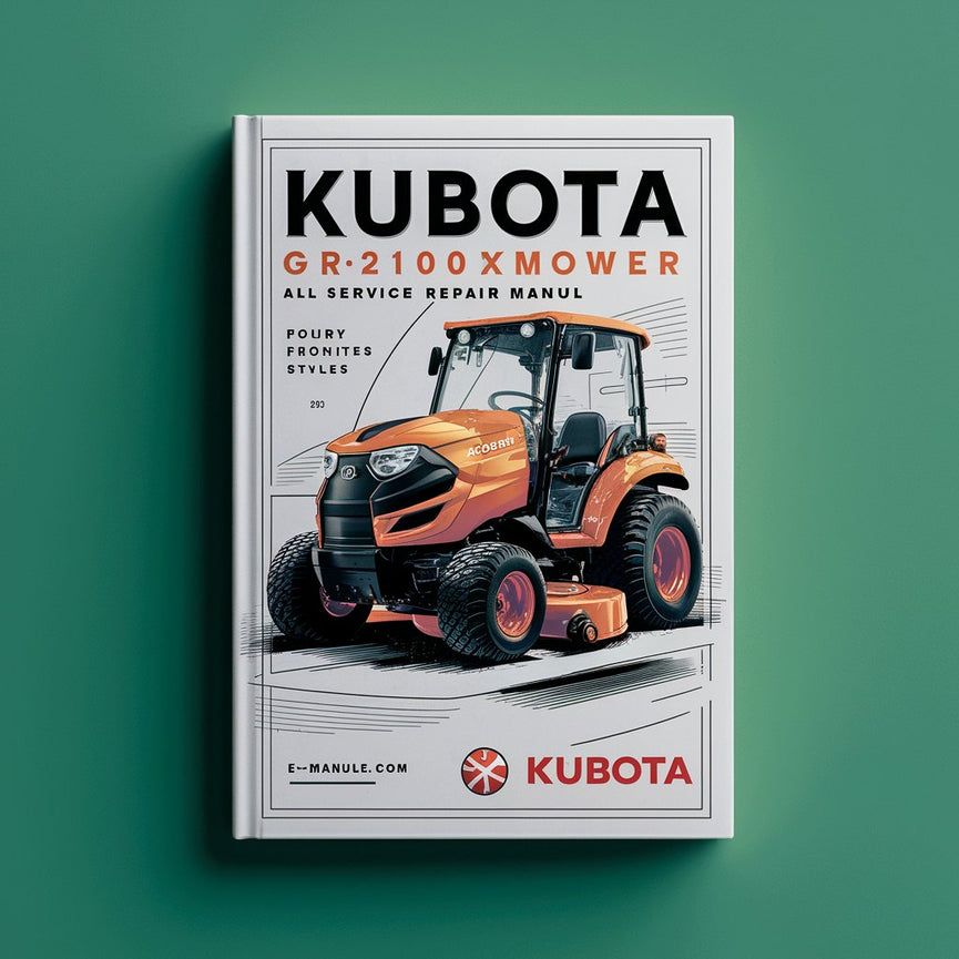 Manual de reparación de todos los servicios del cortacésped Kubota GR2100EC Descargar PDF