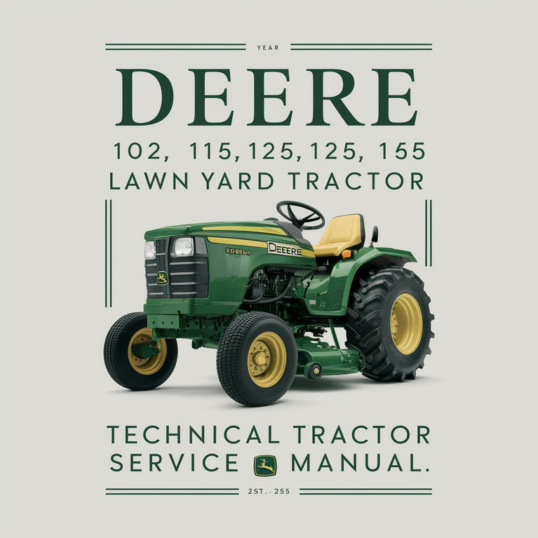 Deere 102 115 125 135 145 155C 190C Lawn Yard Tractor Technical Service Repair Manual (tm2328cce)