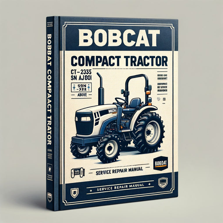 Bobcat Compact Tractor CT 235 SN A9JY11001 Above Service Repair Manual