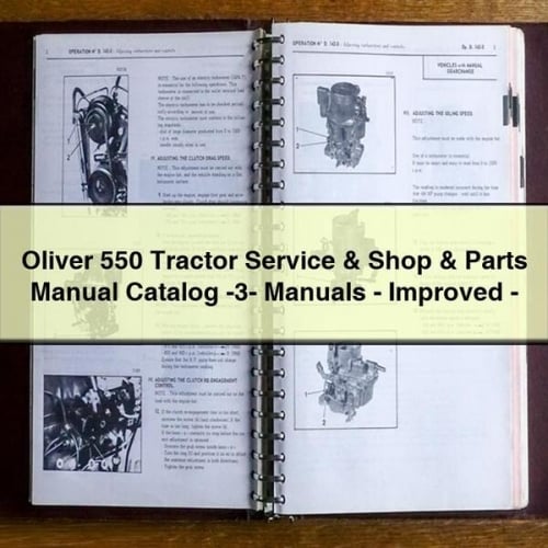 Catálogo de manuales de servicio, taller y repuestos para tractores Oliver 550 -3- Manuales-Mejorado-Descarga en PDF