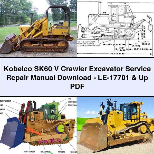 Kobelco SK60 V Crawler Excavator Service Repair Manual -LE-17701 & Up