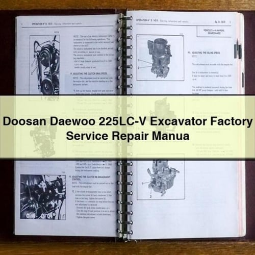 Manual de reparación del servicio de fábrica de excavadora Doosan Daewoo 225LC-V