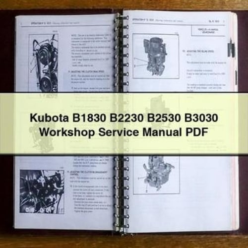 Kubota B1830 B2230 B2530 B3030 Manual de reparación de servicio de taller Descargar PDF