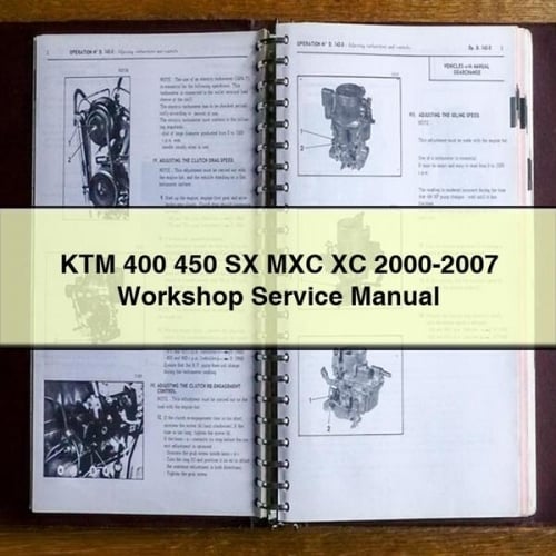 KTM 400 450 SX MXC XC 2000-2007 Manuel de réparation du service d'atelier PDF Télécharger