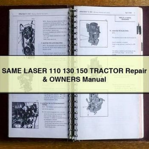 Same Laser 110 130 150 Tractor Owners Owner's Manual
