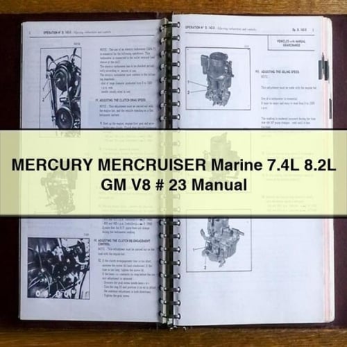 MERCURY MERCRUISER Marine 7.4L 8.2L GM V8 # 23 Manual PDF Download