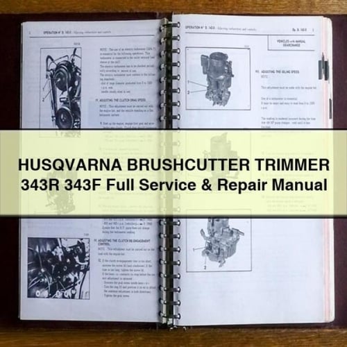 DESBROZADORA HUSQVARNA 343R 343F Manual completo de servicio y reparación Descargar PDF