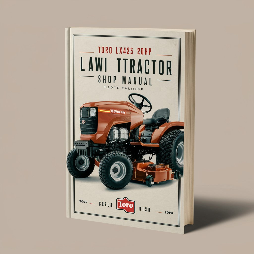 TORO LX425 20HP KOHLER LAWN Tractor Shop Manual