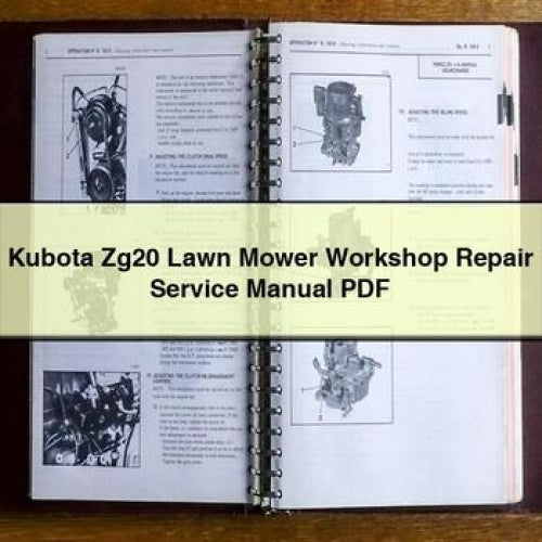 Kubota Zg20 Lawn Mower Workshop Repair Service Manual