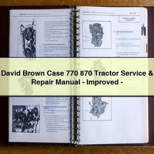 David Brown Case 770 870 Tractor Service &amp; Repair Manual-Amélioré-PDF Télécharger