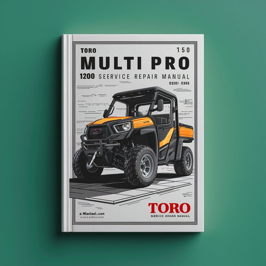 TORO Multi Pro 1200 1250 Service Manuel de réparation PDF Télécharger