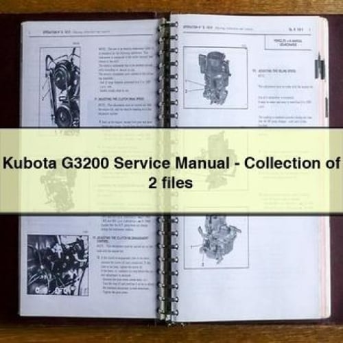 Manual de servicio Kubota G3200 - Colección de 2 archivos Descargar PDF