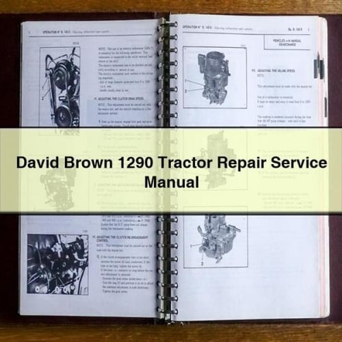 David Brown 1290 Tractor Repair Service Manual Télécharger le PDF