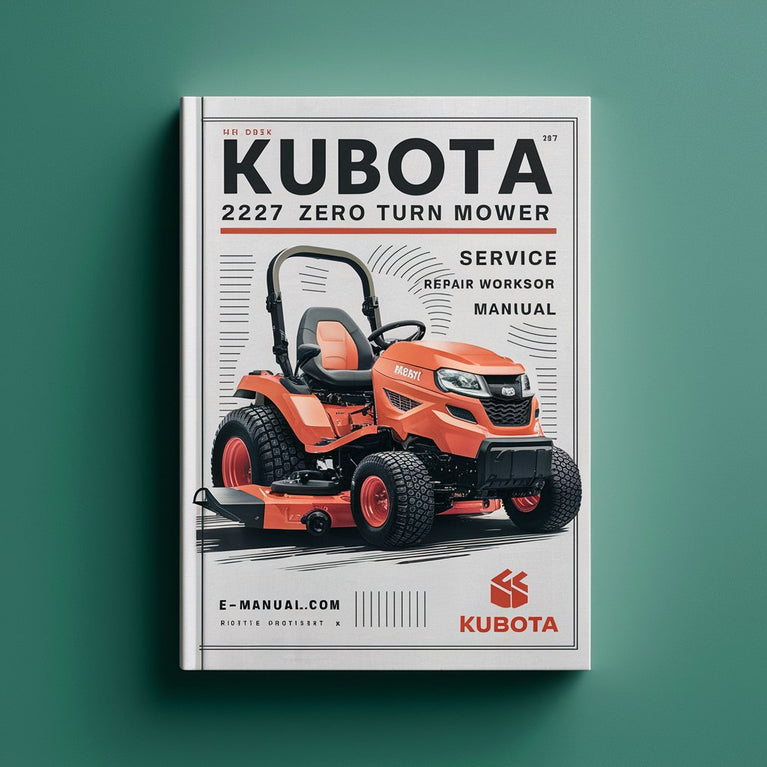 Manual de taller de reparación del servicio del cortacésped de giro cero Kubota ZG227 Descargar PDF