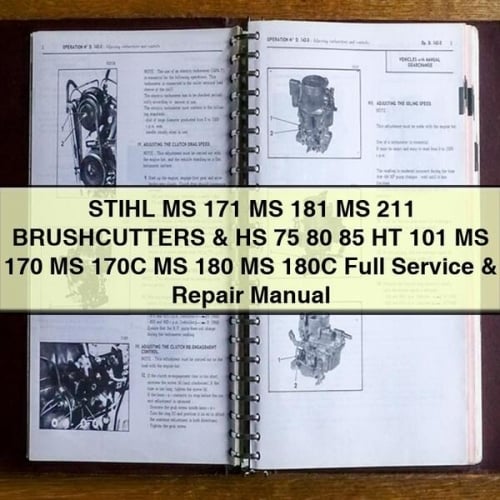 DESBROZADORAS STIHL MS 171 MS 181 MS 211 y HS 75 80 85 HT 101 MS 170 MS 170C MS 180 MS 180C Manual completo de servicio y reparación PDF Descargar